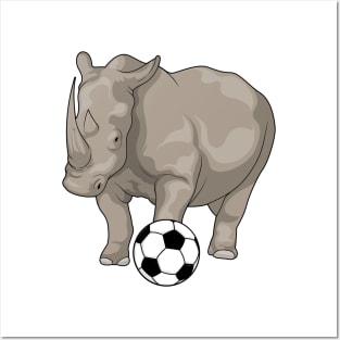 Rhino Soccer player Soccer Posters and Art